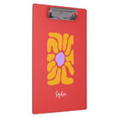 Minimalistische hand getekend Boho Flower Klembord (Rechts)