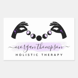 Minimalistische handen en bewegingsfase massage Re Rechthoekige Sticker