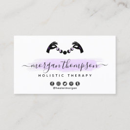 Minimalistische Handen & Maan Fases Reiki Afspraak Visitekaartje