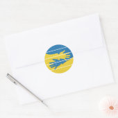 Minimalistische handen ondersteunen Oekraïne, spar Ronde Sticker (Envelop)