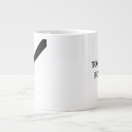 Minimalistische handen raken lijnkunst emotioneel extra grote beker