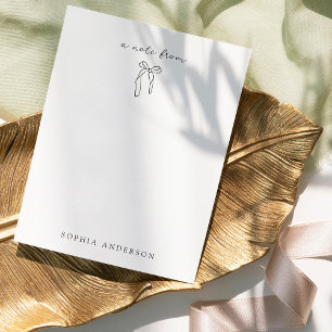 Minimalistische handgetekende boog   Elegant Notitiekaartje