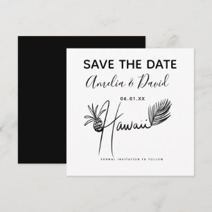 Minimalistische handgetekende Hawaï script bewaar