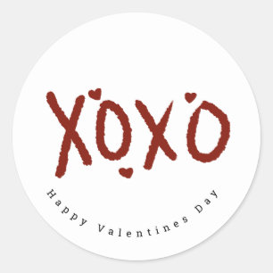 Minimalistische Happy Valentijnsdag Cloud Letterin Ronde Sticker