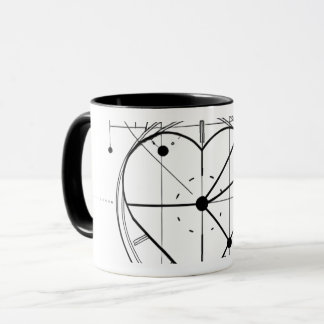 Minimalistische hart horloge geometrische mok - ko