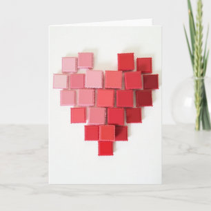 Minimalistische Hart Stempelkaart Kaart