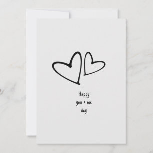 Minimalistische Hart 'You & Me' Valentijnsdag Spec Feestdagenkaart