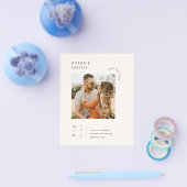 Minimalistische hartfoto Save the Date Uitnodiging Flyer (Enkel)