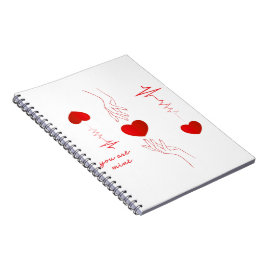 Minimalistische Hartslag- en Handenliefdesmok – Ro Notitieboek