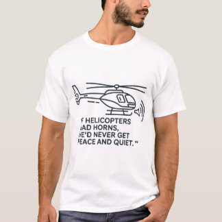 Minimalistische helikopterlijn Kunst met claxon ci T-shirt