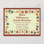 Minimalistische Herfst Family Reunion Custom Brief Feestdagenkaart (Voorkant)