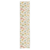 Minimalistische Herfst Tree Pattern Pastel Herfstb Korte Tafelloper (Voorkant)