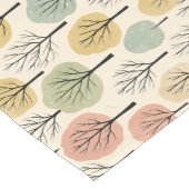 Minimalistische Herfst Tree Pattern Pastel Herfstb Korte Tafelloper (Hoek)