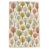 Minimalistische Herfst Tree Pattern Pastel Herfstb Medium Cadeauzakje (Voorkant)