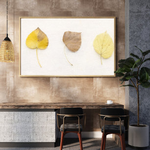Minimalistische herfstbladeren Kunstprint – Neutra Poster