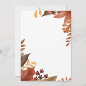 Minimalistische herfstkleuren Huwelijk Kaarten (Achterkant)