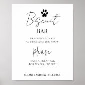 Minimalistische hond behandelen bruiloft gunsten k poster (Voorkant)