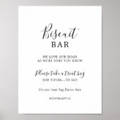 Minimalistische hondenbroodjesbar trouwgunst poster (Voorkant)