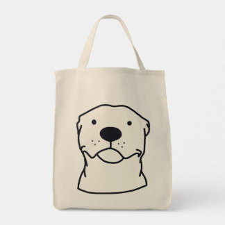 Minimalistische hondenillustratie T-shirt – Schatt Tote Bag