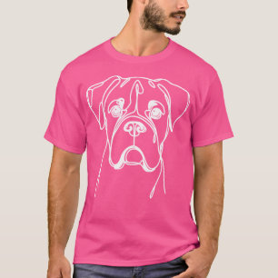 Minimalistische hondenlijn kunst Boxer liefhebbers T-shirt