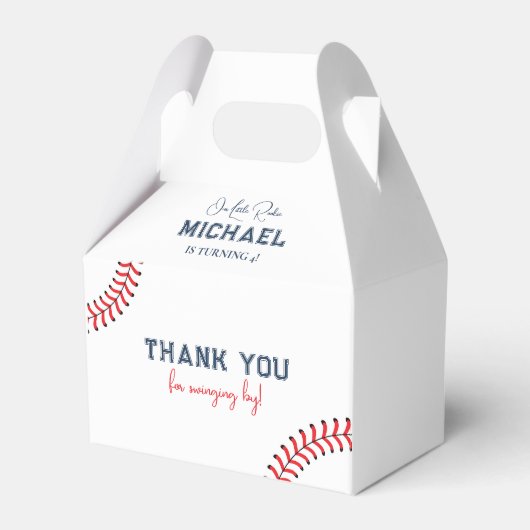 Minimalistische honkbalsteken gevelgeschenkdoos bedankdoosjes (Voorkant Zijde)