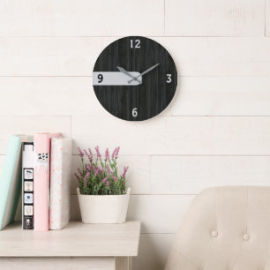 Minimalistische Houtstructuur Wandklok van Houtsko Grote Klok