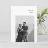 Minimalistische Huidige Trouwfoto Save The Date (Staand voorkant)
