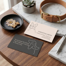 Minimalistische Huisdier Oppas Zakelijke Kaart | S