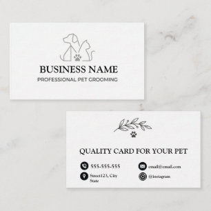 Minimalistische huisdierverzorger Elegant Logo Mon Visitekaartje