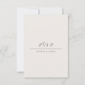 Minimalistische Huwelijk QR Code Kalligrafie RSVP- RSVP Kaartje (Achterkant)