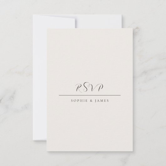 Minimalistische Huwelijk QR Code Kalligrafie RSVP- RSVP Kaartje (Achterkant)