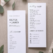 Minimalistische huwelijksceremonie programma Sjabl