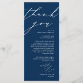 Minimalistische huwelijkskaart met tafelsetting en programma (Voorkant)