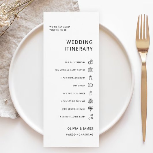 Minimalistische huwelijksreis Sjabloon, receptie