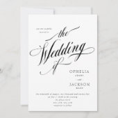 Minimalistische huwelijksuitnodiging - Classic Wed Kaart (Voorkant)