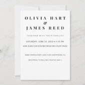 Minimalistische huwelijksuitnodiging - Elegante aa Kaart (Voorkant)