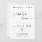 Minimalistische huwelijksuitnodiging, niets Fancy  Kaart (Voorkant)