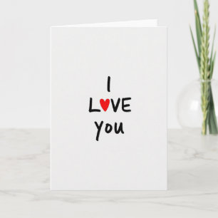 Minimalistische I Love You Hart Matte Kaart