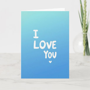 Minimalistische 'I Love You'-Kwastkaart Kaart