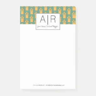 Minimalistische Iconische Bloemige Initiaal Post-it® Notes