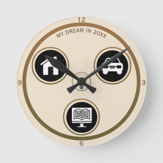 Minimalistische icoon persoonlijke wandklok ronde klok