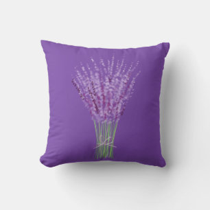 Minimalistische illustratie Lavender Bouquet Kussen