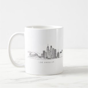 Minimalistische illustratie van de Los Angeles-syl Koffiemok