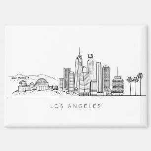 Minimalistische illustratie van de Los Angeles-syl Magneet