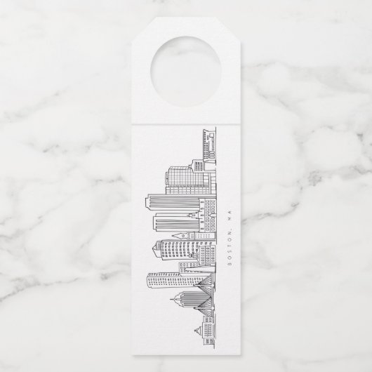 Minimalistische illustratie van de skyline van Bos Flessenhanger (Voorkant)