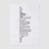 Minimalistische illustratie van de skyline van Bos Tissuepapier (Voorkant)