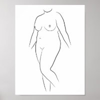 Minimalistische illustratie van het kunstvrouwelij