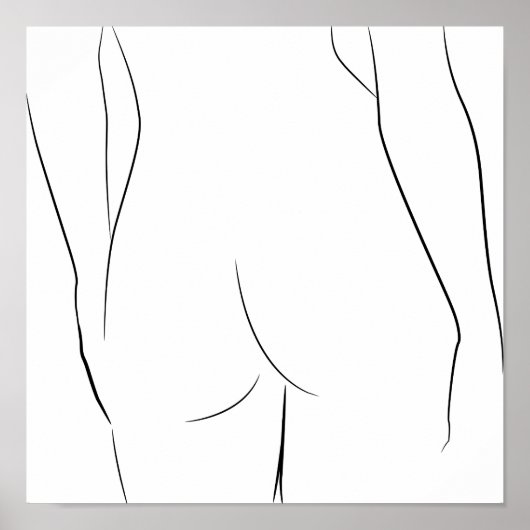 Minimalistische illustratie van het kunstvrouwelij poster (Voorkant)