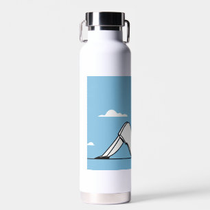 Minimalistische Illustratie van Vrouw en Hond Waterfles