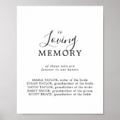 Minimalistische 'In Loving Memory' Trouwherdenking Poster (Voorkant)
